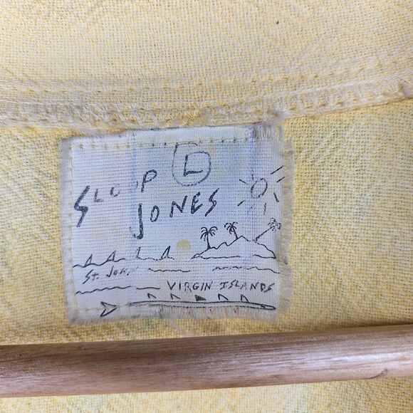 SLOOP JONES Hand Dyed Jacket Pockets 2 Button Large Pastel OOK Virgin Islands - Picture 8 of 8